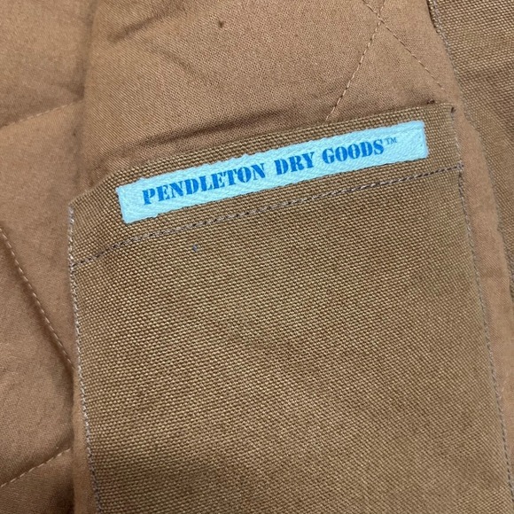 Pendleton Pine Grove Canvas Vest Mens M Brown Full Zip Mock Neck OFAK Prototype - Picture 6 of 11